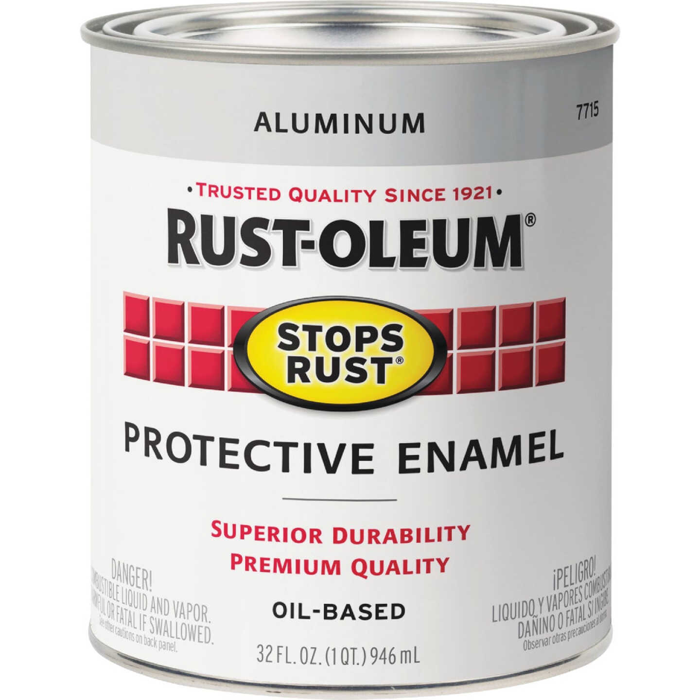 Rust-Oleum Stops Rust Oil Based Gloss Protective Rust Control Enamel, Aluminum, 1 Qt. Image 2