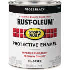 Rust-Oleum Stops Rust Oil Based Gloss Protective Rust Control Enamel, Black, 1 Qt. Image 7