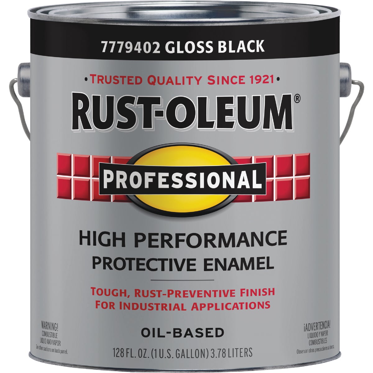 Rust-Oleum Professional DTM Oil Based Gloss Protective Rust Control Enamel, Black, 1 Gal. Image 5
