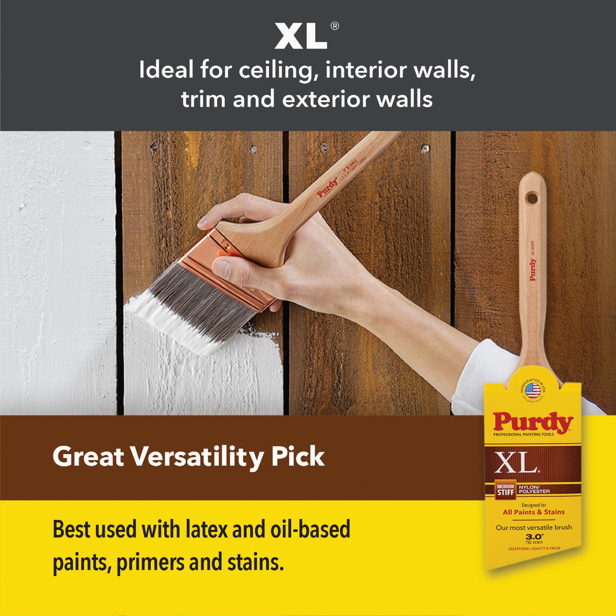 Purdy XL Dale 3 In. Angular Trim Paint Brush Image 2