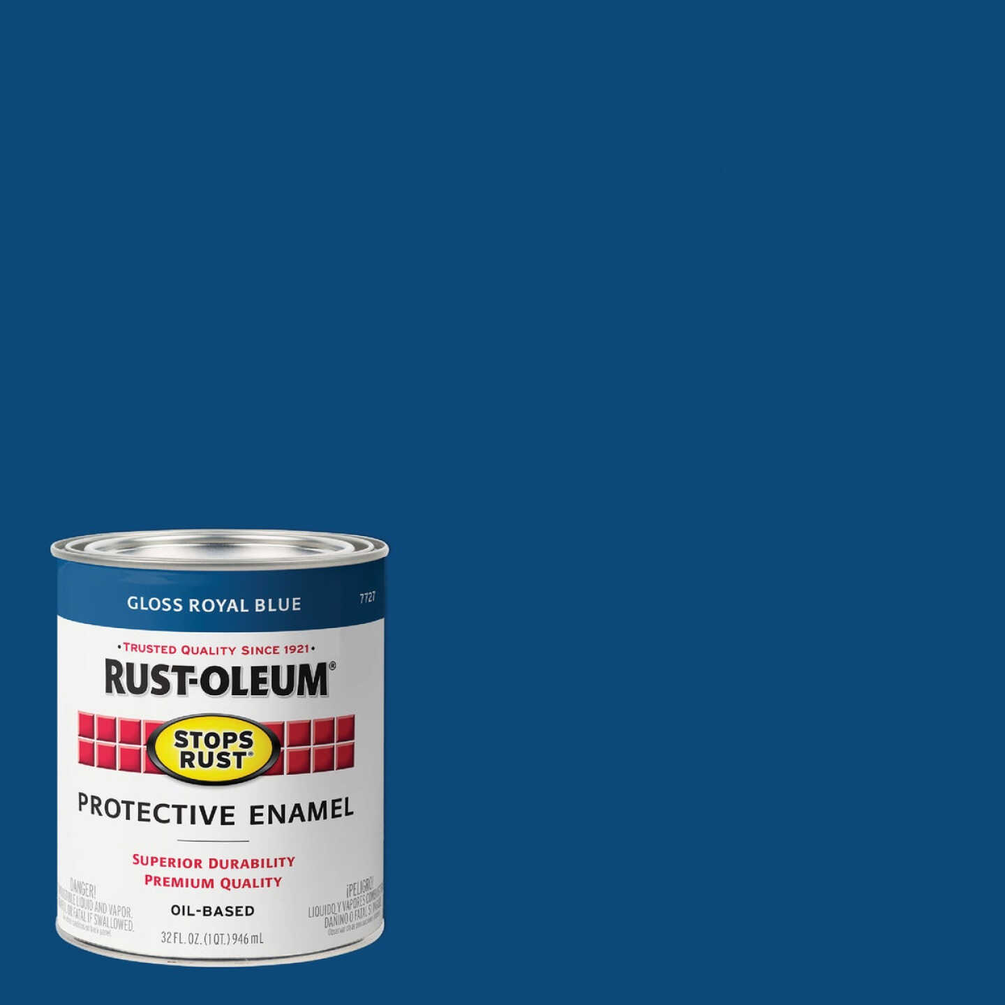 Rust-Oleum Stops Rust Oil Based Gloss Protective Rust Control Enamel, Royal Blue, 1 Qt. Image 1