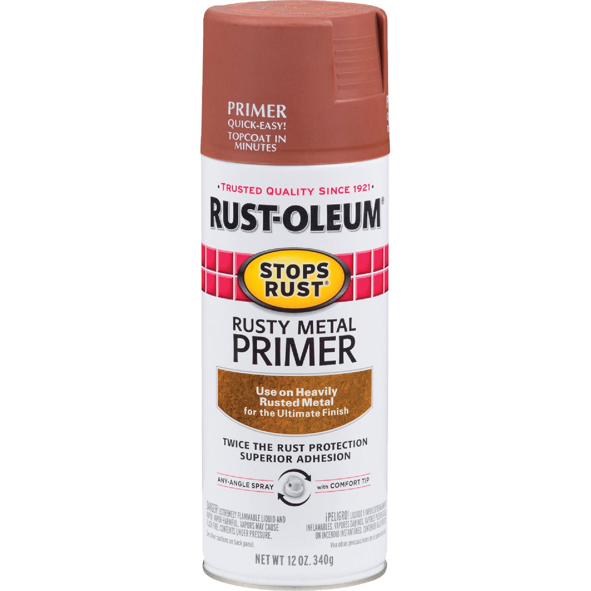 Rust-Oleum 12 Oz. Brown Rusty Metal Spray Primer Image 1