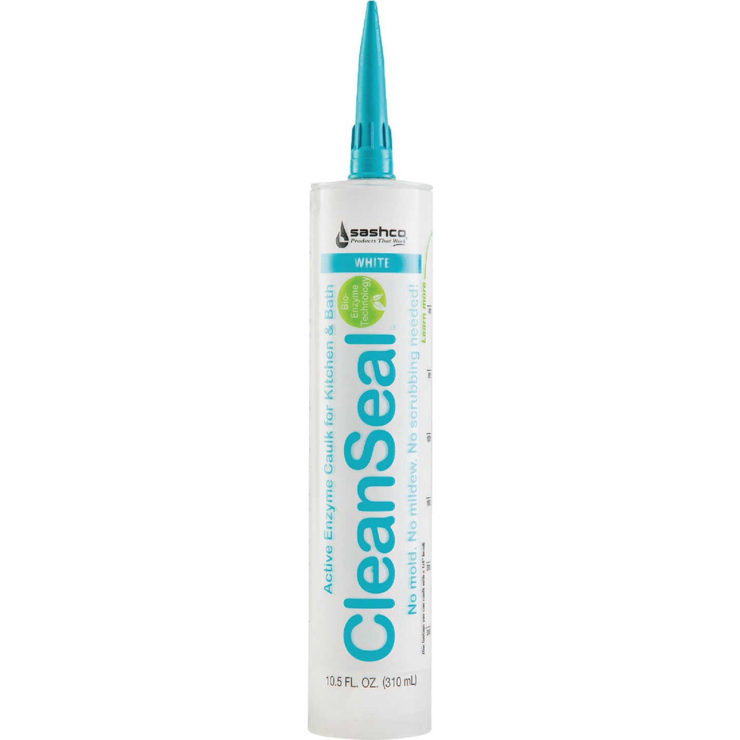 Sashco CleanSeal 10.5 Oz. White Active Enzyme Kitchen & Bath Caulk Image 1