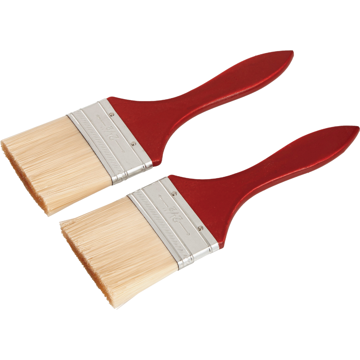 Smart Savers 2-1/2 In. Flat Trim Polyester Paint Brush Set (2-Pack) Image 2