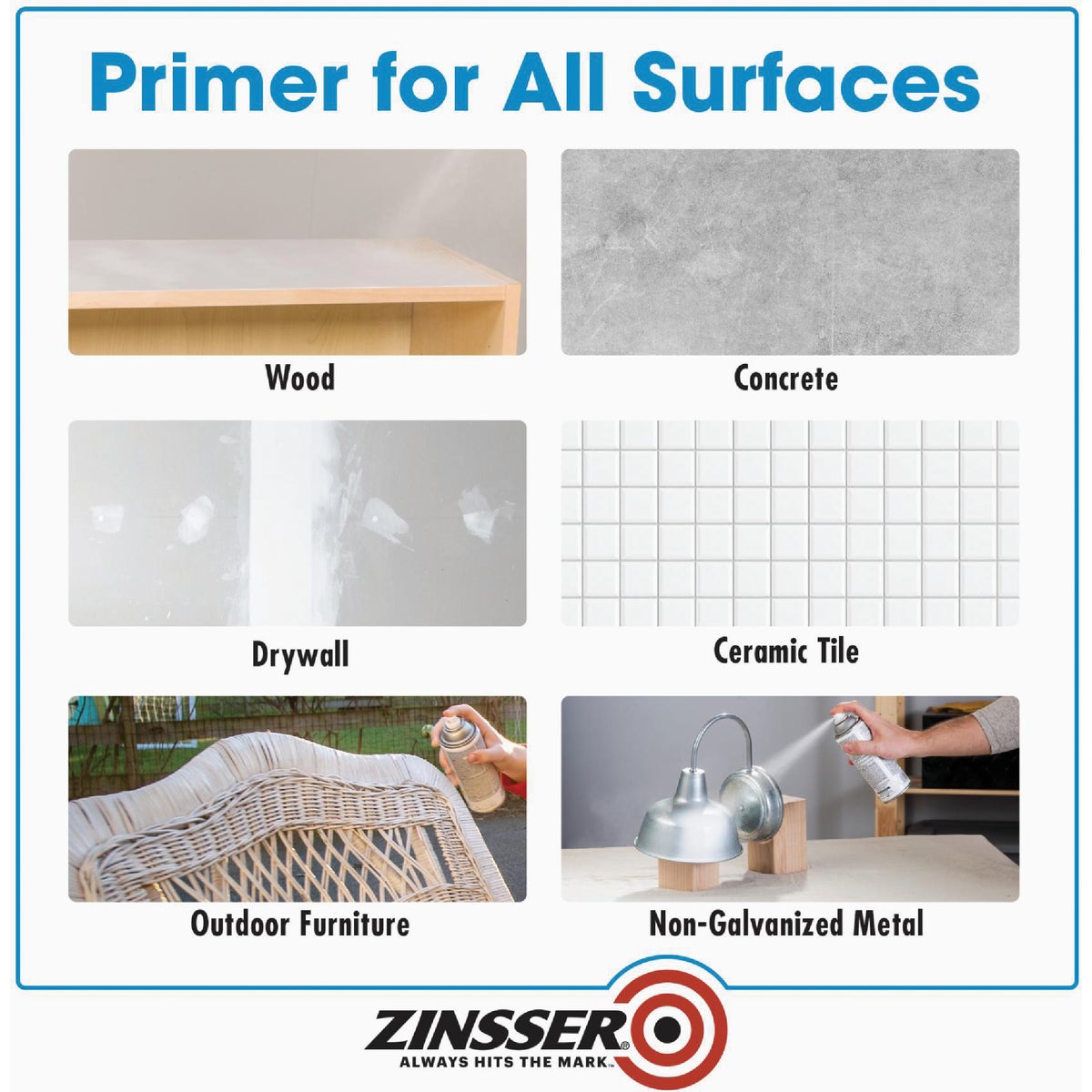 Zinsser Bulls Eye 1-2-3 13 Oz. Primer Spray, White Image 4