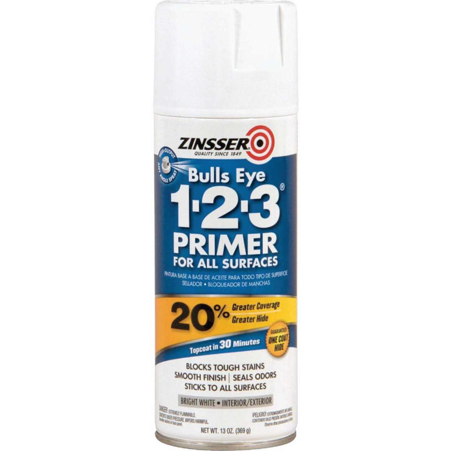 Zinsser Bulls Eye 1-2-3 13 Oz. Primer Spray, White Image 7