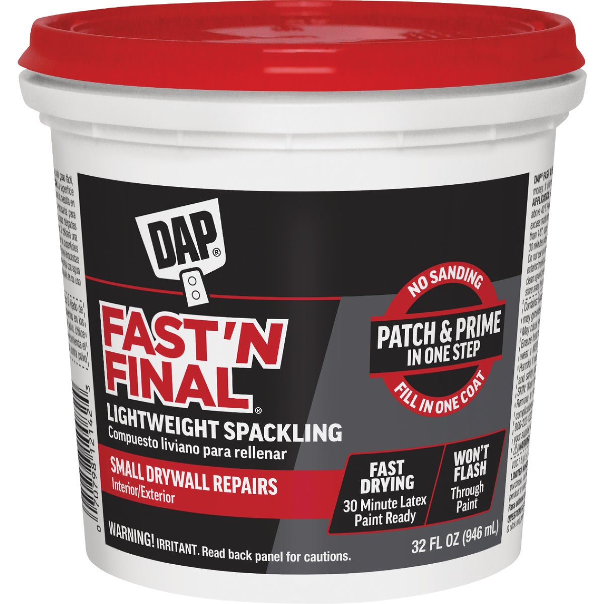DAP Fast 'N Final 32 Oz. Lightweight Latex Patch & Prime Spackling