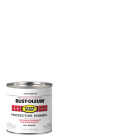 Rust-Oleum Stops Rust Oil Based Flat Protective Rust Control Enamel, White, 1/2 Pt. Image 1