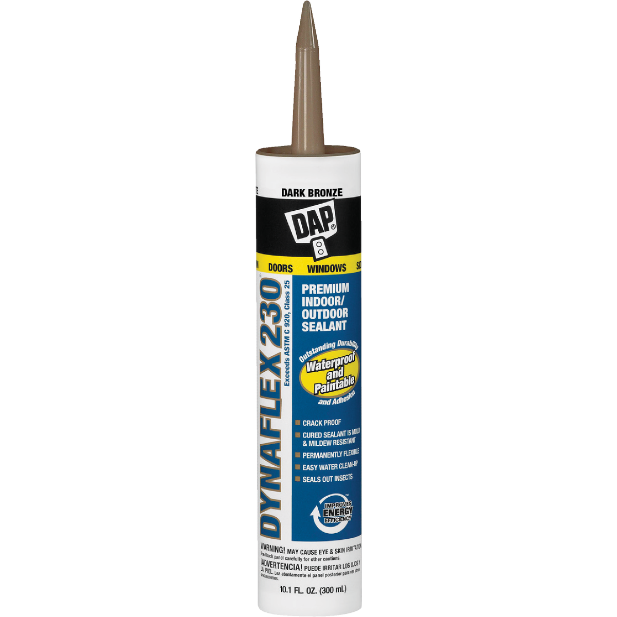 Dap Dynaflex 230 10.1 Oz. 100% Waterproof Window, Door, Siding & Trim Elastomeric Sealant, Dark Bronze Image 1
