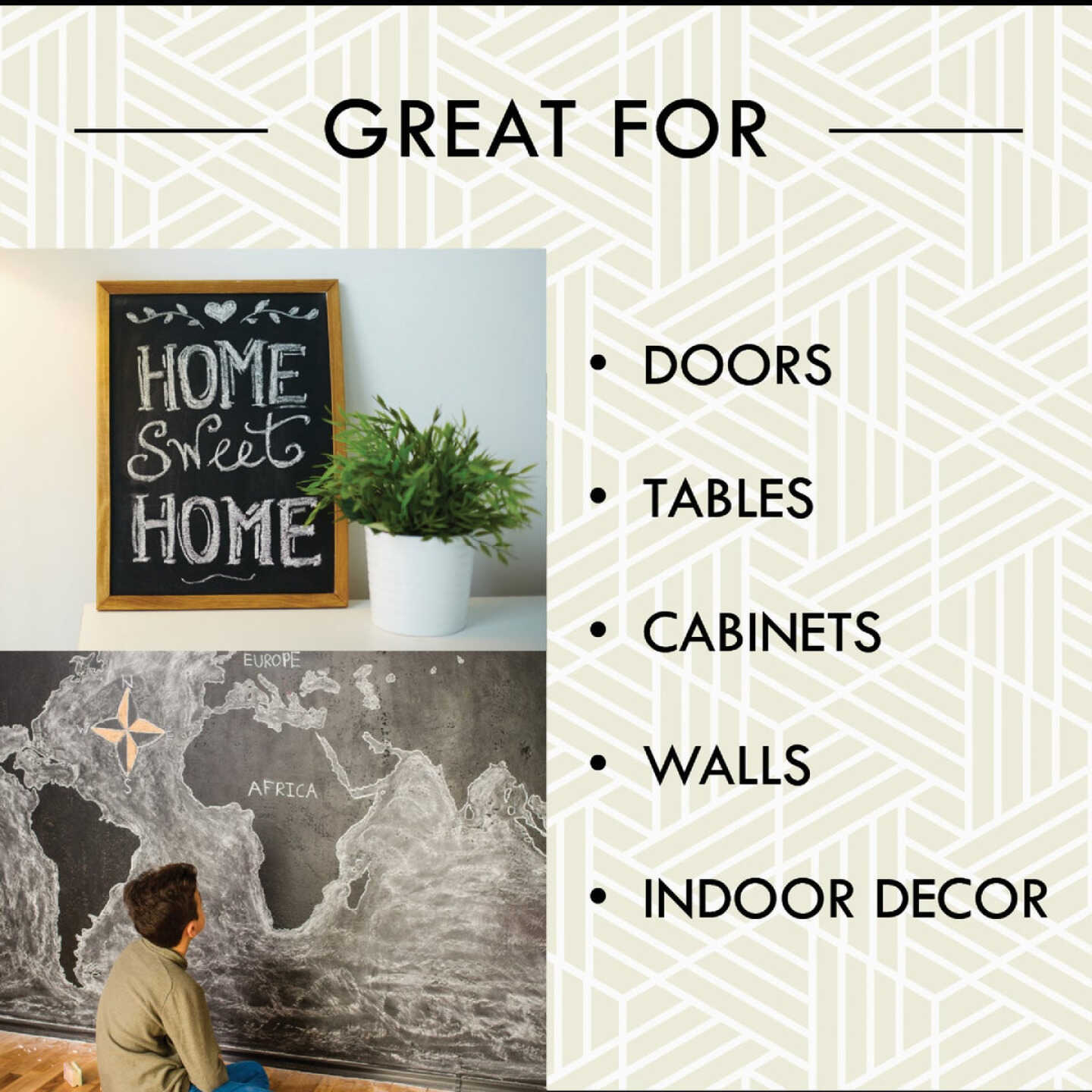 Rust-Oleum Black Quart Flat Chalk Board Paint Image 6