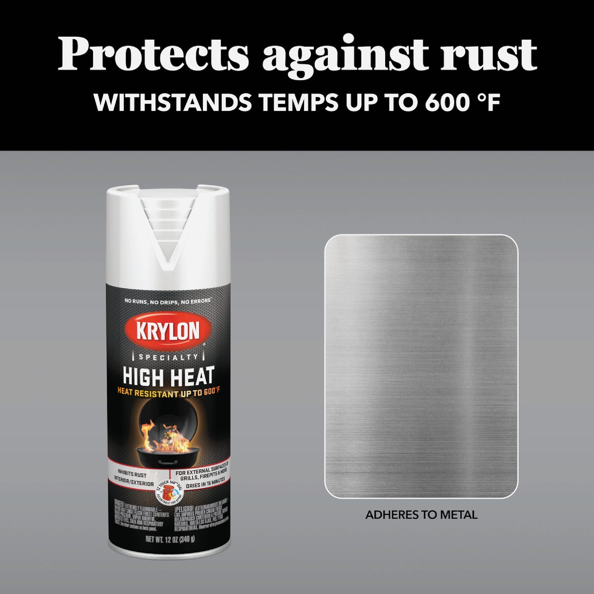Krylon Max 12 Oz. Aluminum High Heat Spray Paint Image 2