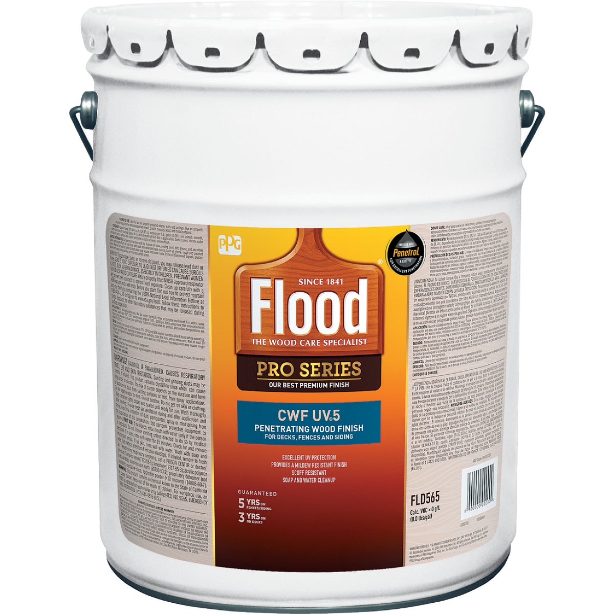 Flood CWF - UV5 Pro Series Wood Finish Exterior Stain, Natural, 5 Gal. Image 1