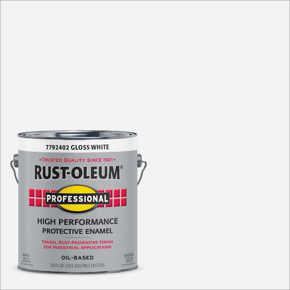 Rust-Oleum Professional DTM Oil Based Gloss Protective Rust Control Enamel, White, 1 Gal.