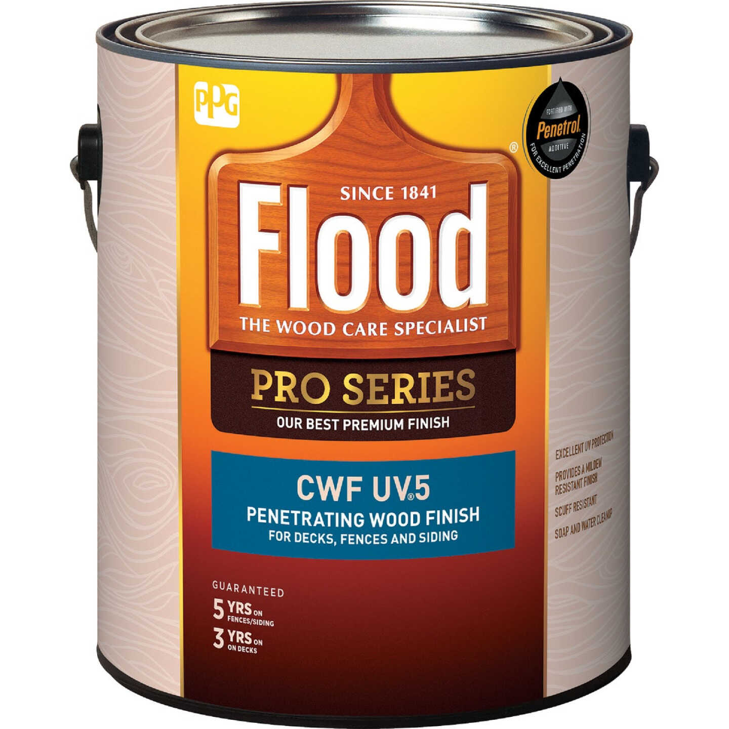 Flood CWF - UV5 Pro Series Wood Finish Exterior Stain, Cedar, 1 Gal. Image 1