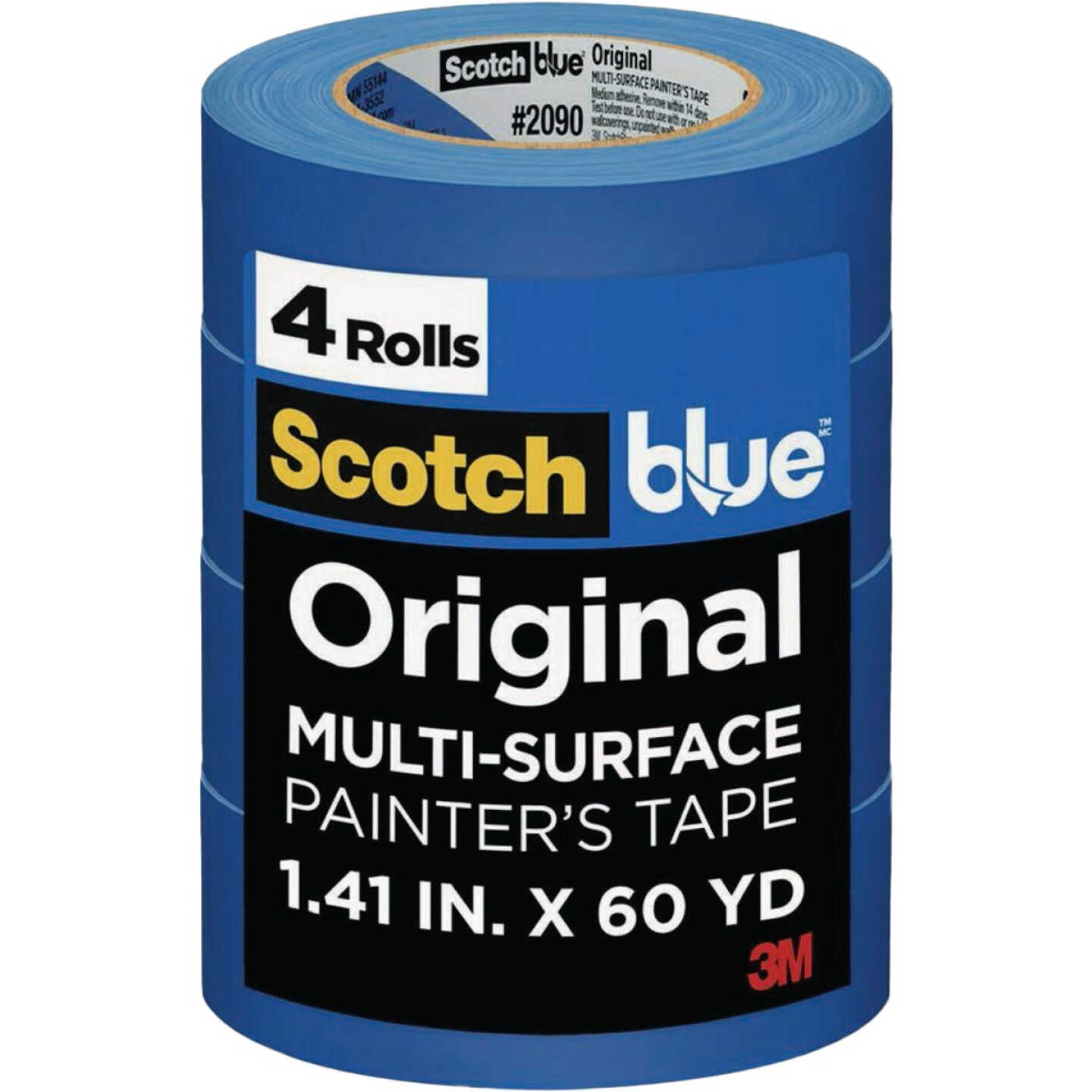 3M Scotch Blue 1.41 In. x 60 Yd. Original Painter's Tape (4-Pack) Image 1
