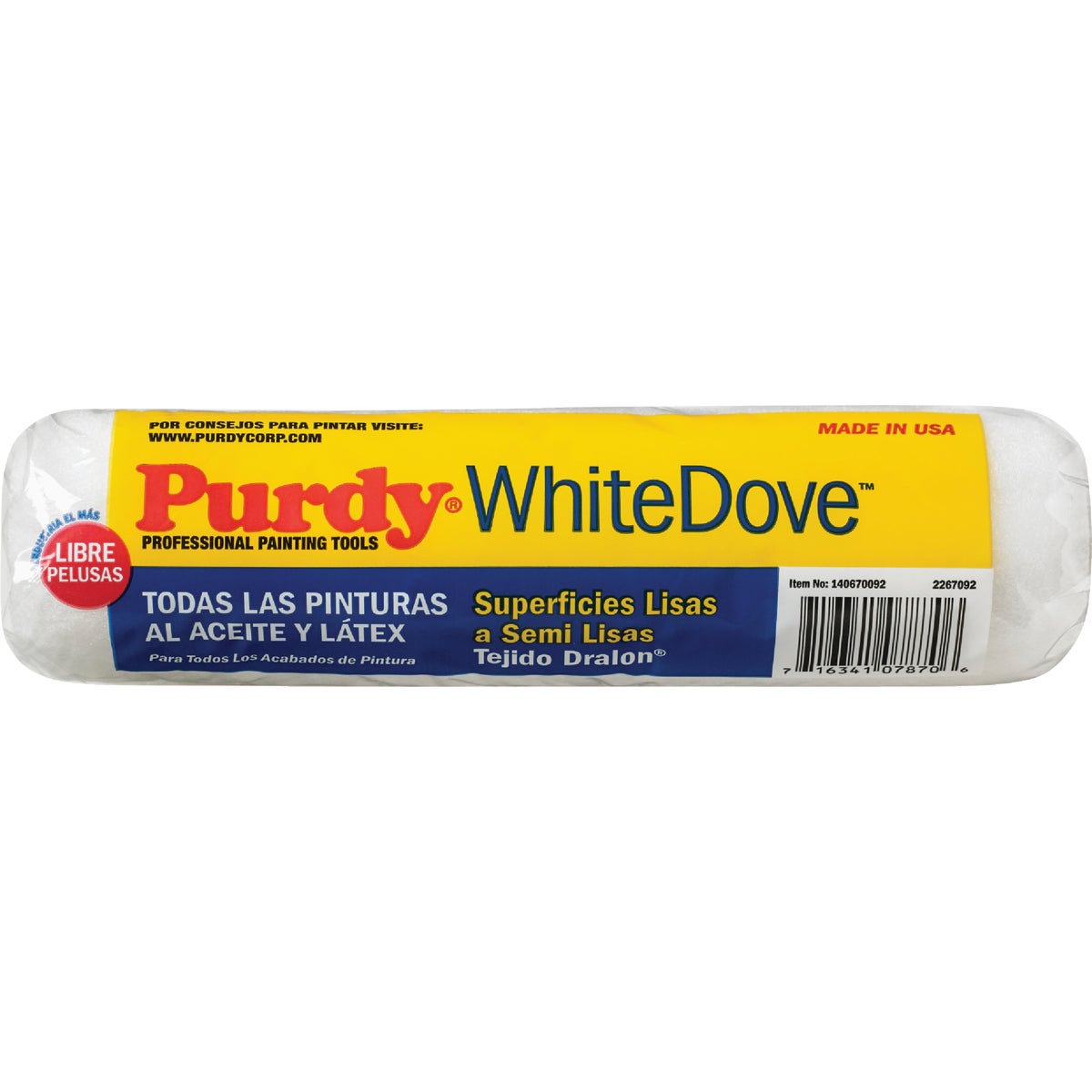 Purdy White Dove 9 In. x 3/8 In. Woven Fabric Roller Cover Image 6