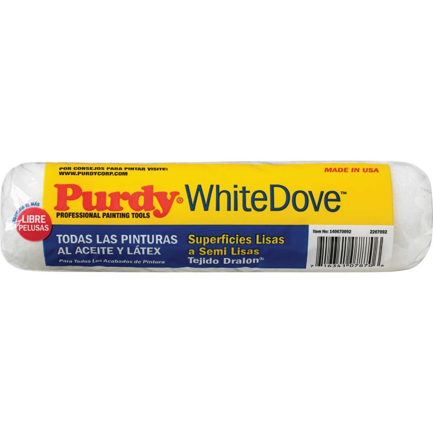 Purdy White Dove 9 In. x 3/8 In. Woven Fabric Roller Cover Image 6