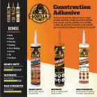 Gorilla 9 Oz. Clear Max Strength Construction Adhesive Image 4