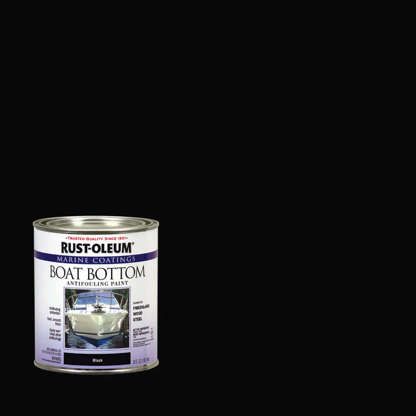 Rust-Oleum Marine Boat Bottom Antifouling Paint, Black, 1 Qt. Image 8