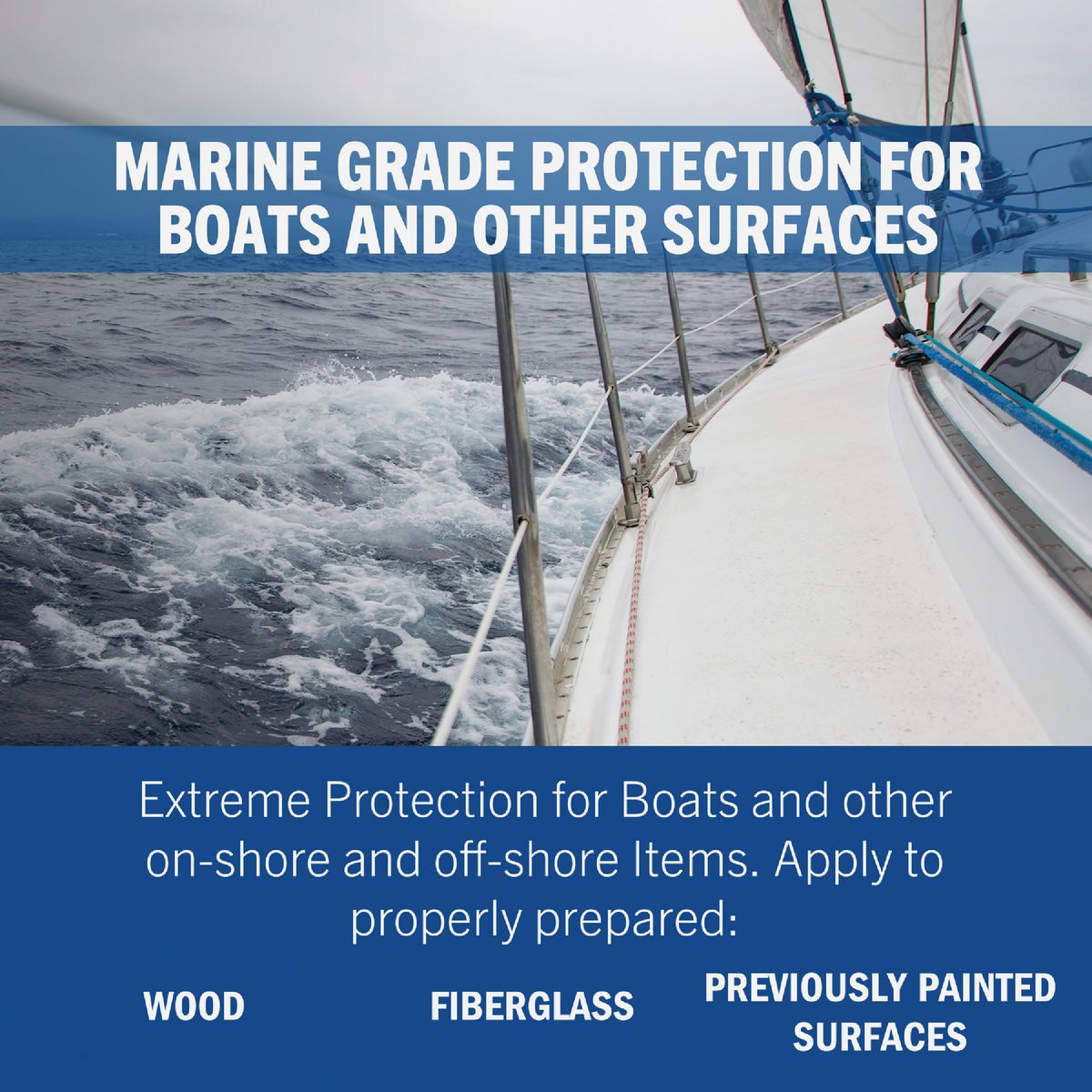 Rust-Oleum Marine Boat Bottom Antifouling Paint, Blue, 1 Qt. Image 3