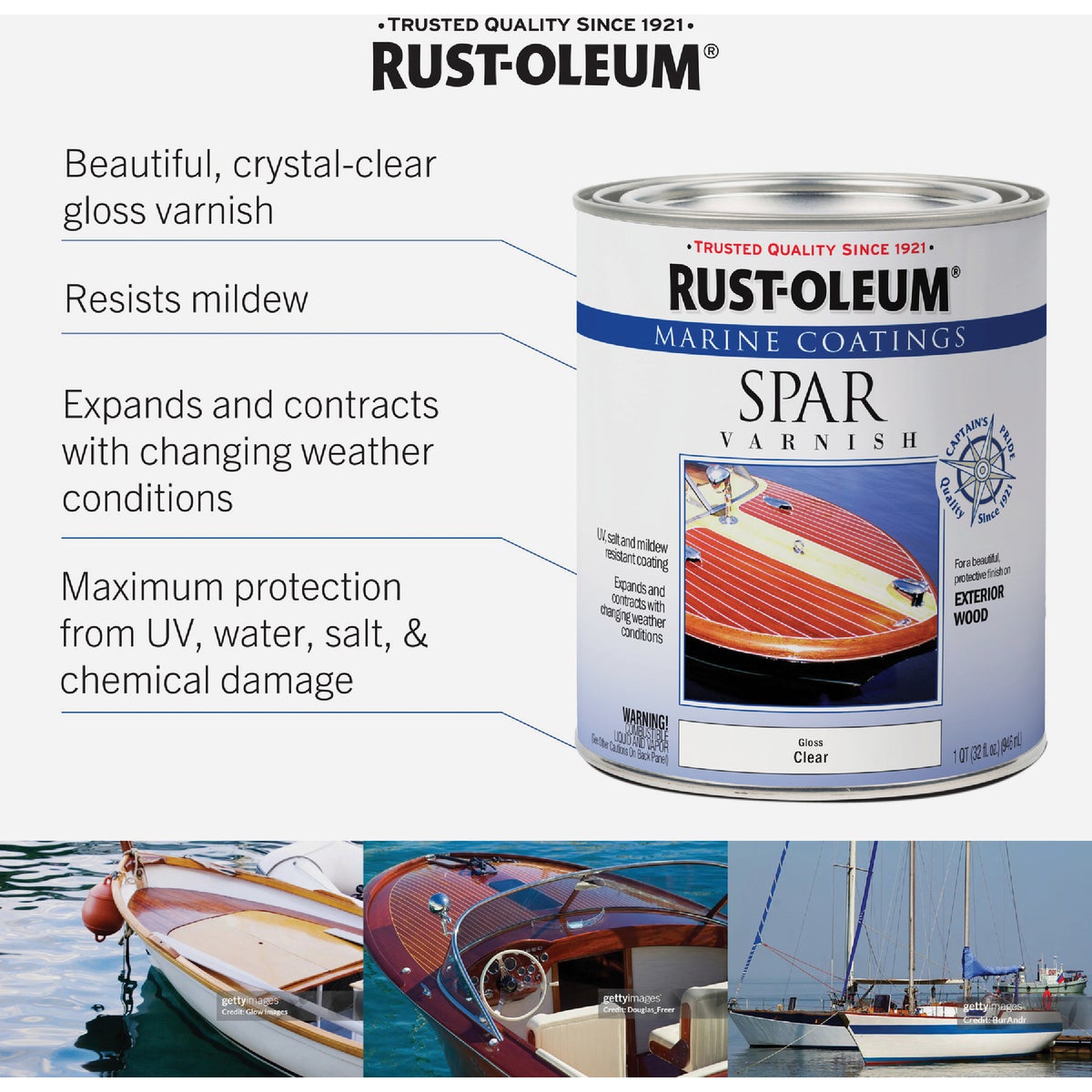 Rust-Oleum 1 Qt. Gloss Marine Spar Exterior Varnish Image 2