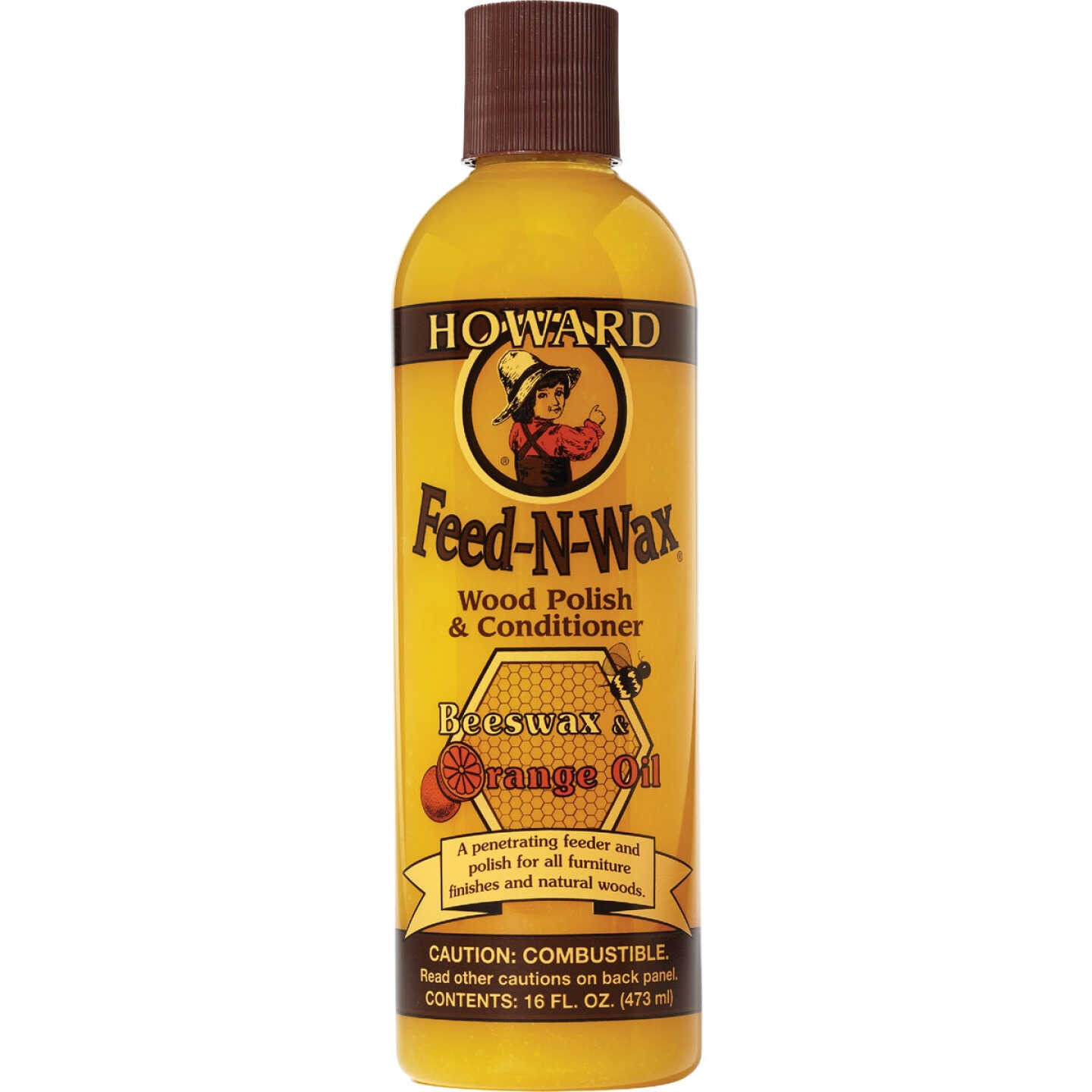 Howard 16 Oz. Feed-N-Wax Wood Polish & Conditioner Image 1