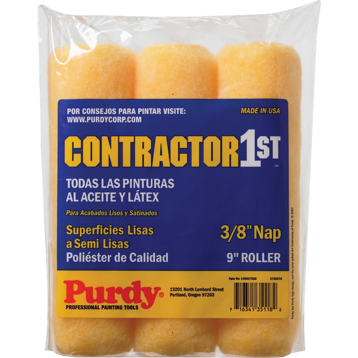 Purdy Contractor 1st 9 In. x 3/8 In. Knit Fabric Roller Cover (3-Pack) Image 6