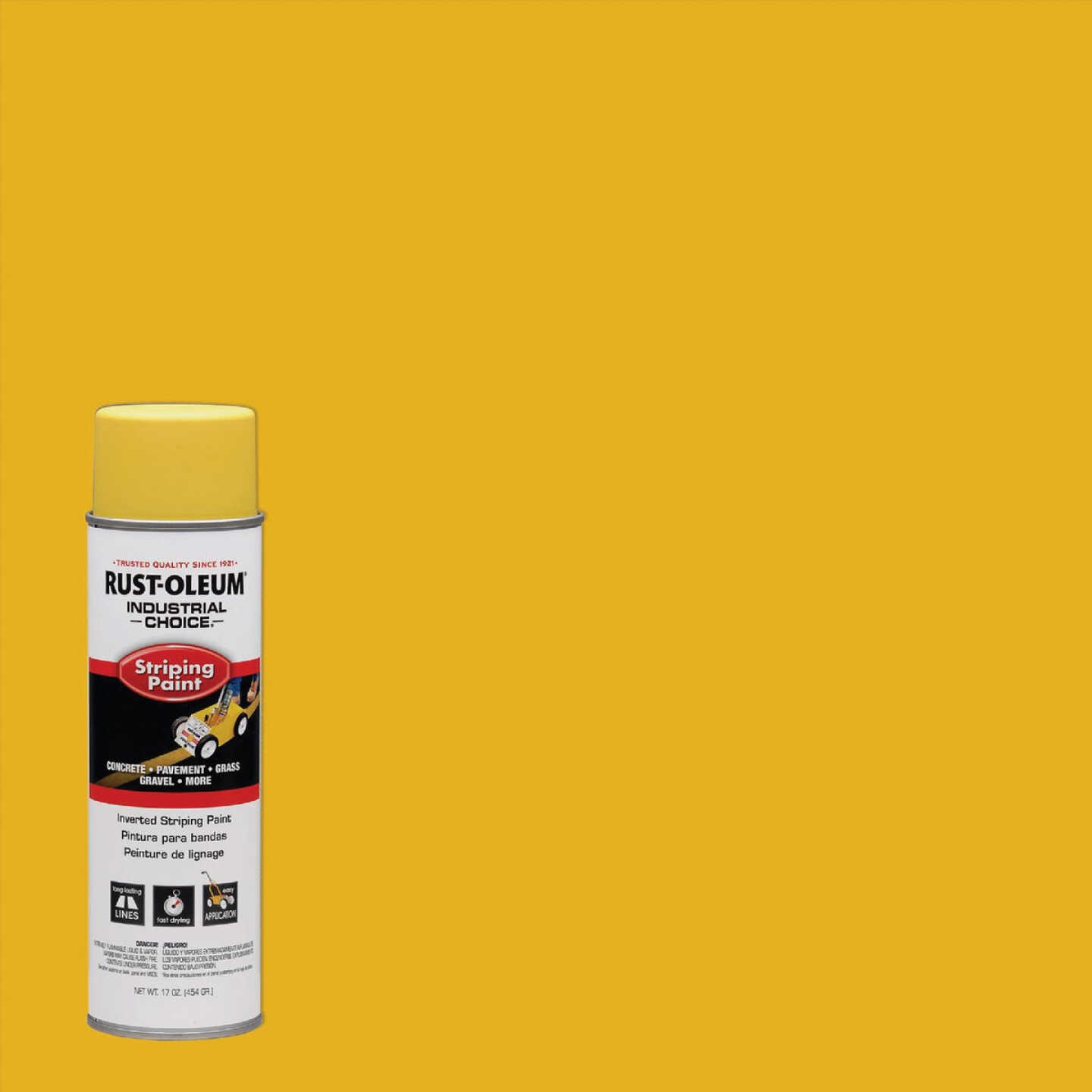 Rust-Oleum Industrial Choice Yellow 17 Oz. Striping Paint Image 1
