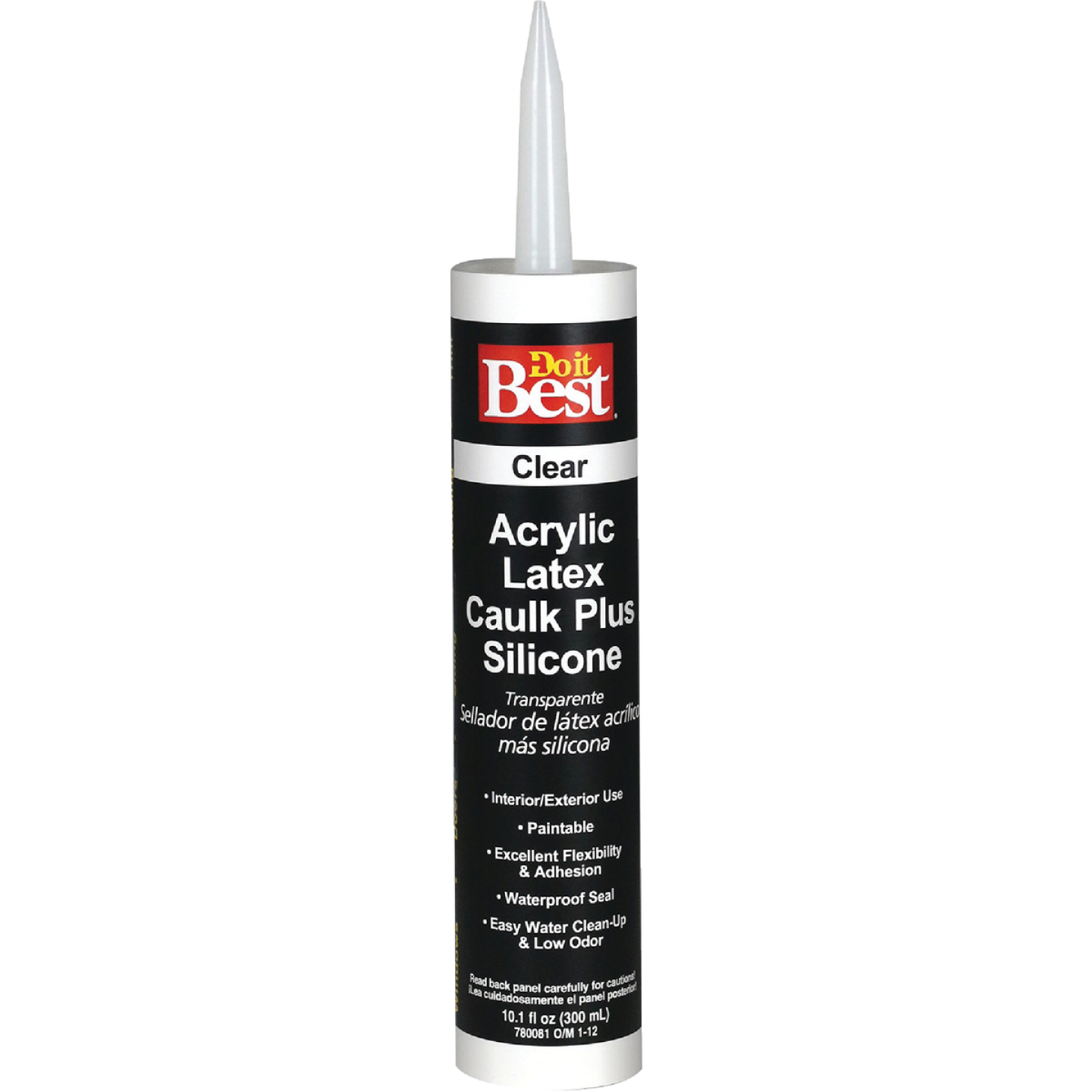 Do it Best 10.1 Oz. Clear Siliconized Acrylic Latex Caulk Image 1