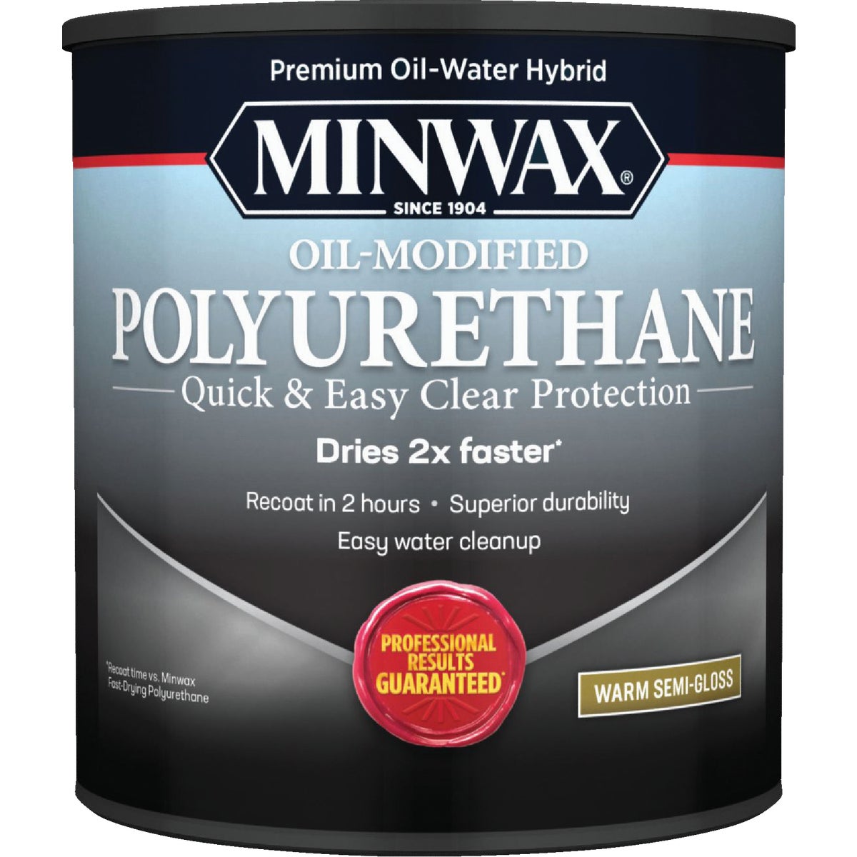 Minwax Warm Semi-Gloss Water Based Oil-Modified Interior Polyurethane, 1 Qt. Image 1