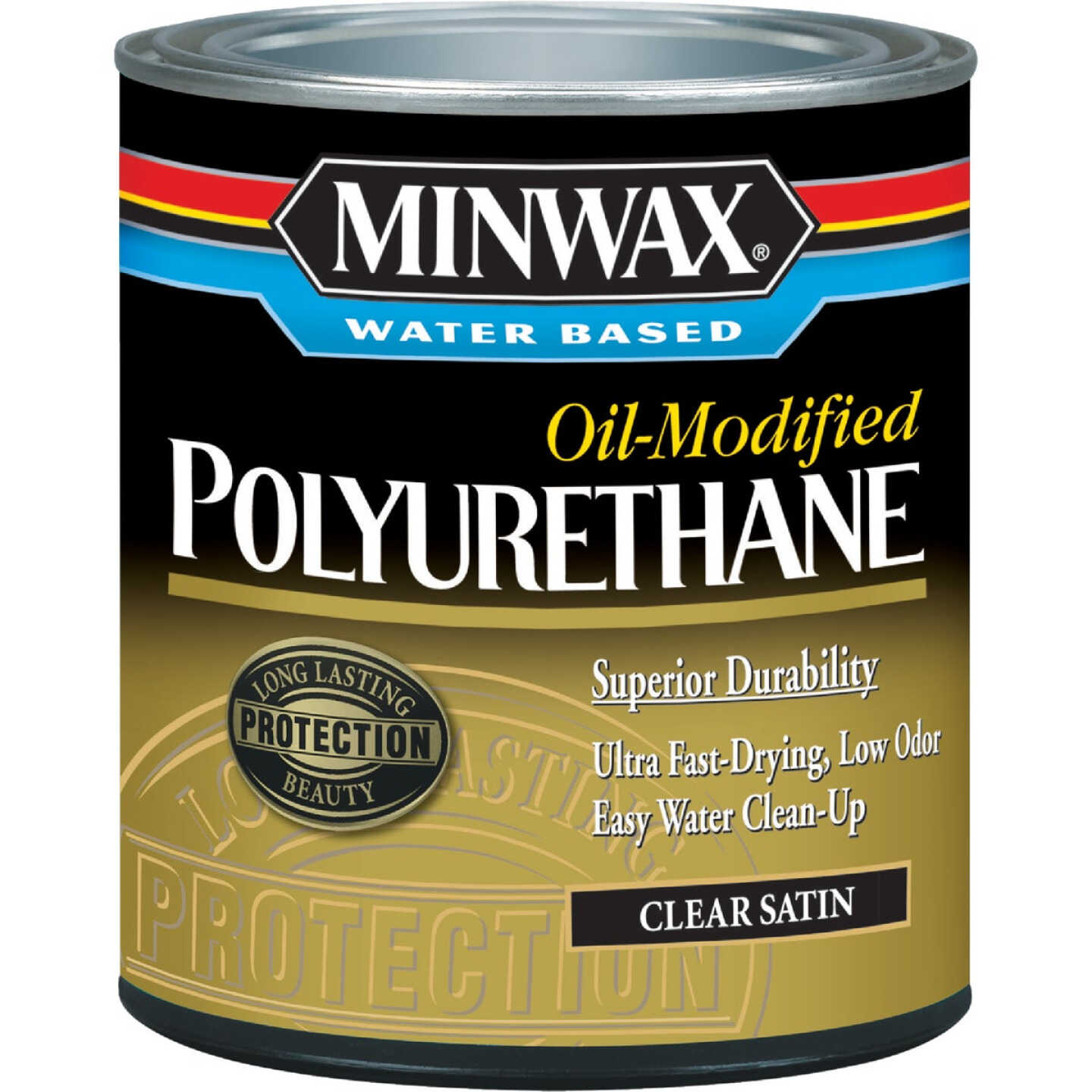 Minwax Satin Water Based Oil-Modified Interior Polyurethane, 1 Qt. Image 1