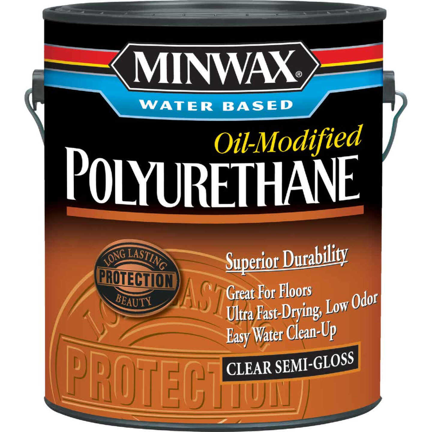 Minwax Semi-Gloss Water Based Oil-Modified Interior Polyurethane, 1 Gal. Image 1