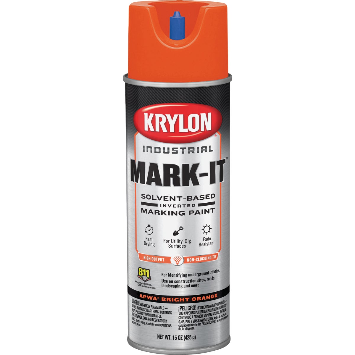 Krylon Mark-It 730608 Industrial SB APWA Bright Orange Inverted Marking Paint Image 5