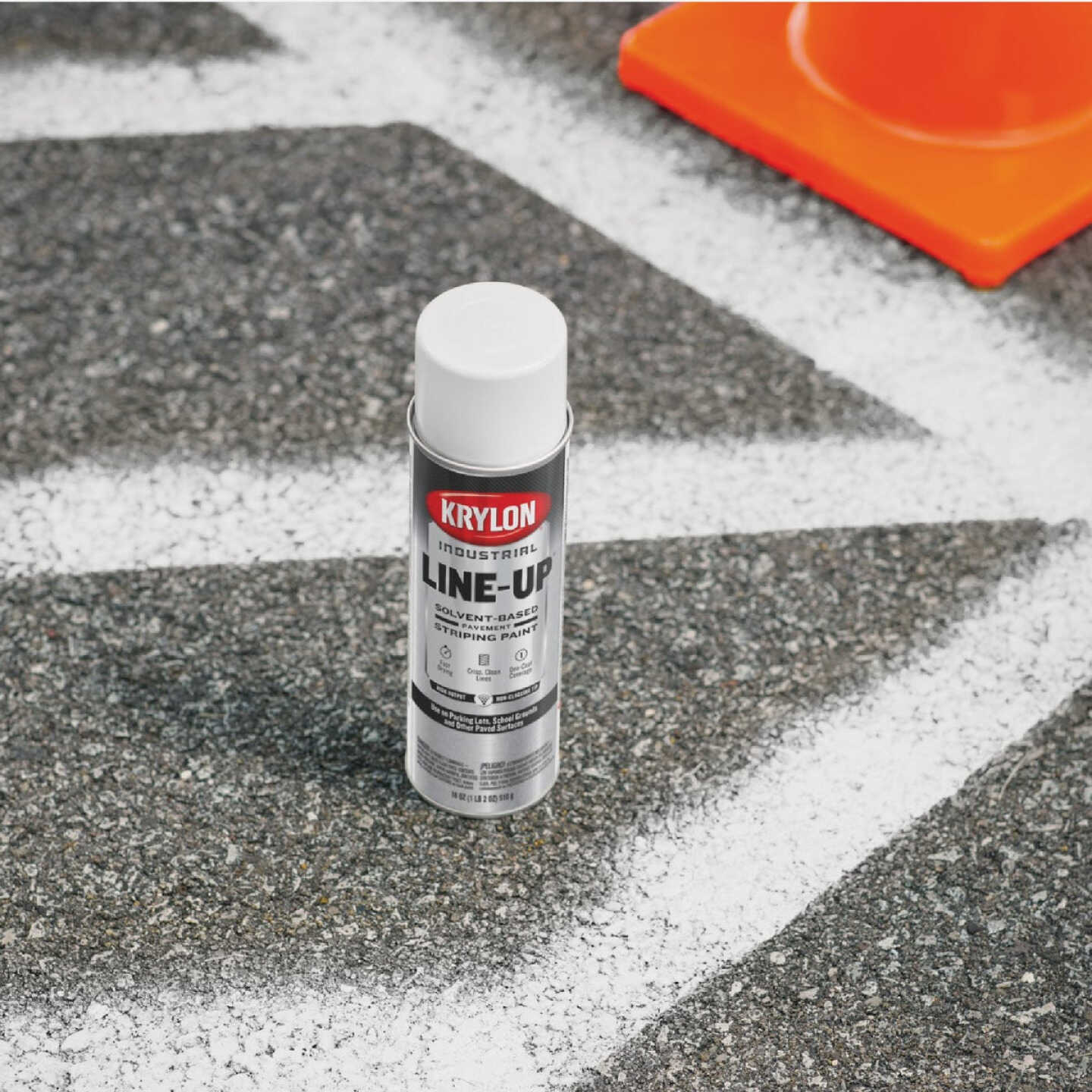Krylon Industrial 8300 SB Highway White Striping Paint Image 4