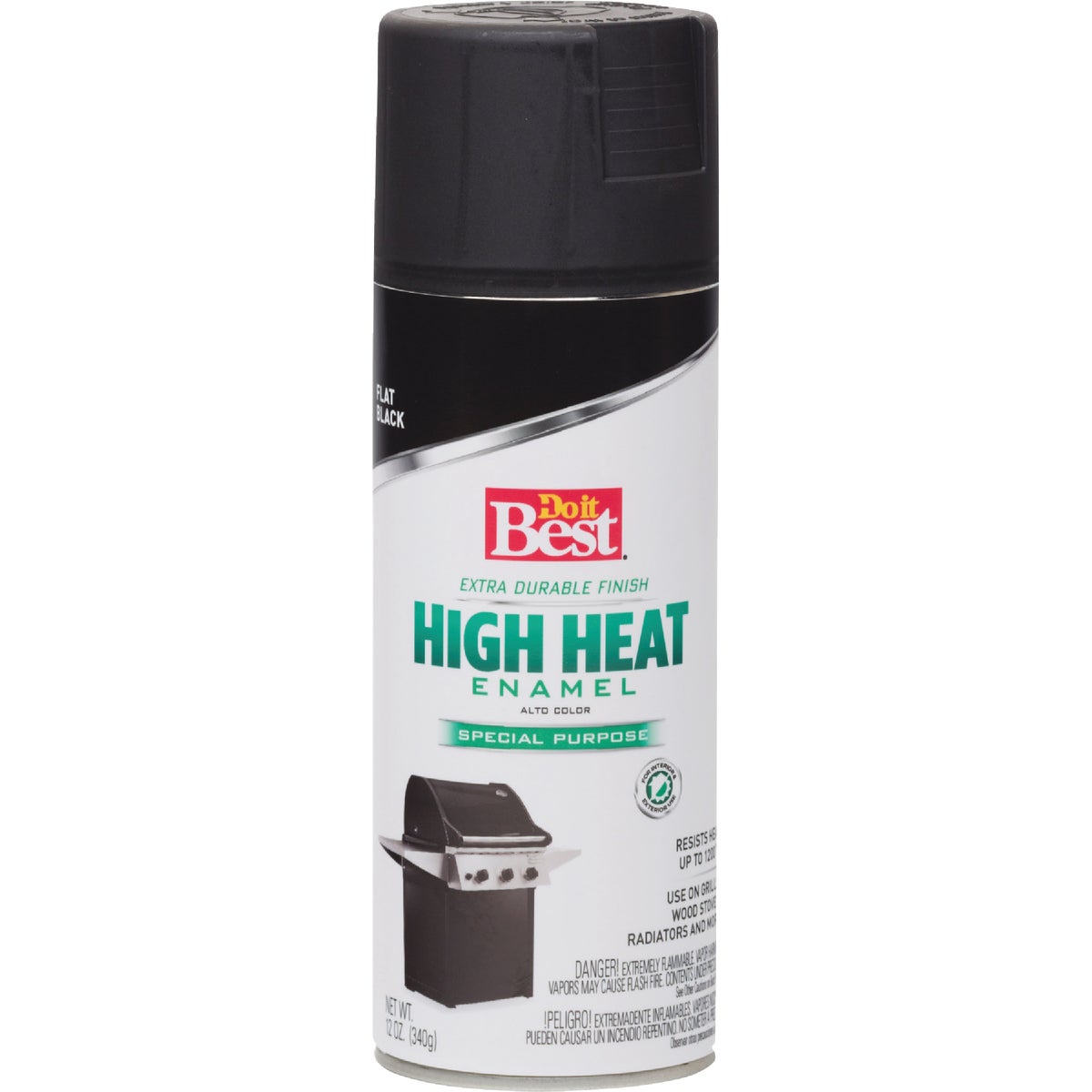 Do it Best Flat Black 12 Oz. High Heat Spray Paint Image 2