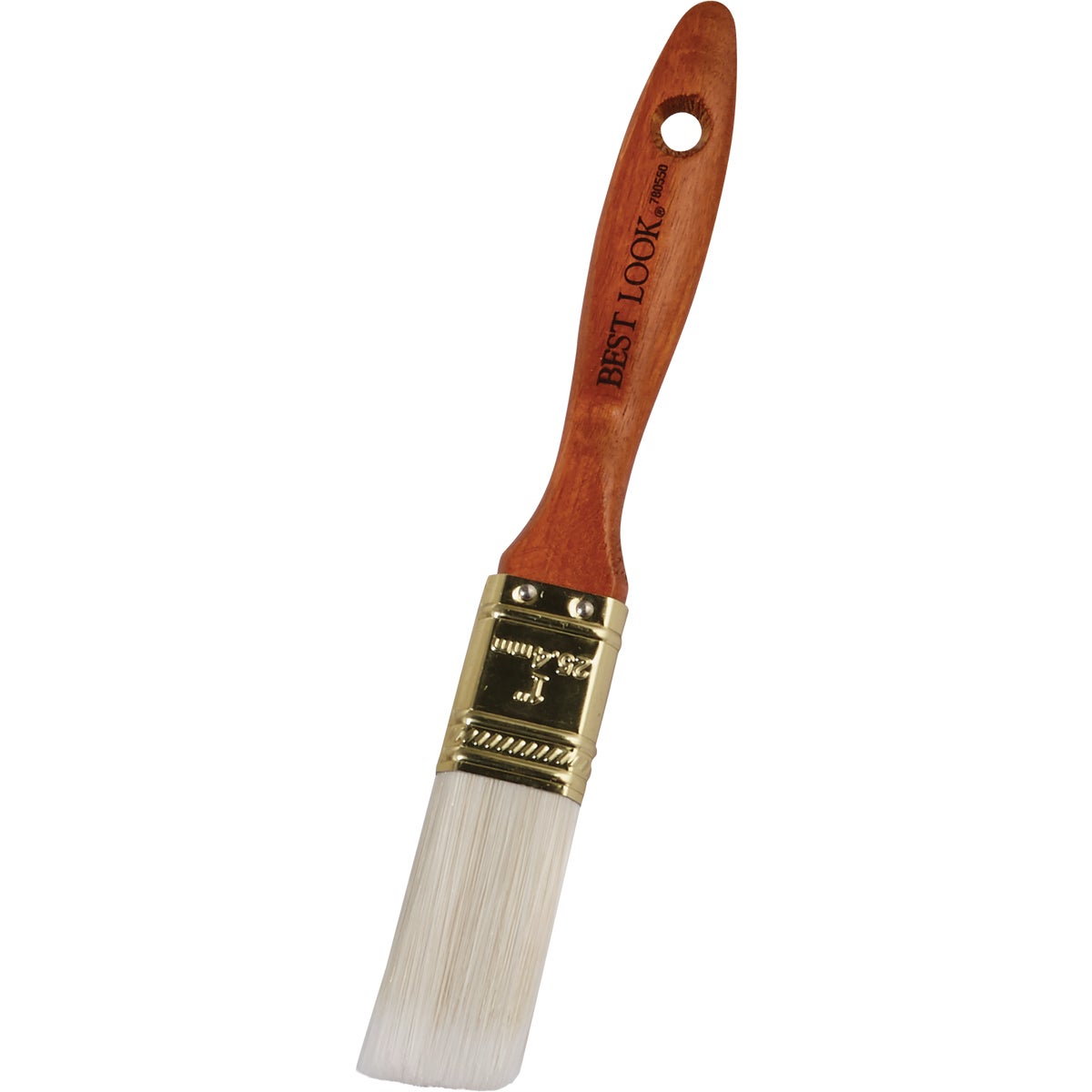 Best Look General Purpose 1 In. Flat Polyester Paint Brush Image 3