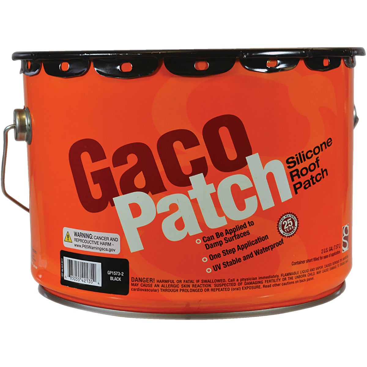 GacoPatch 2 Gal. Black Silicone Roof Patch Image 1