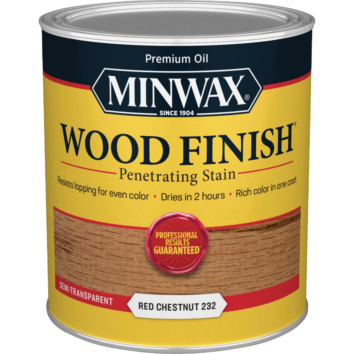 Minwax Wood Finish Penetrating Stain, Red Chestnut, 1 Qt. Image 7