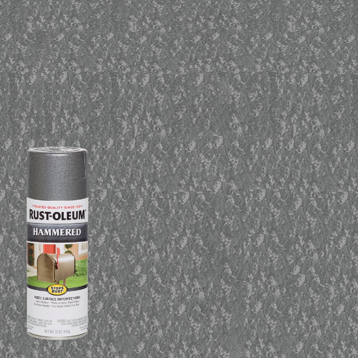 Rust-Oleum Stops Rust Gray Metallic 12 Oz. Hammered Finish Spray Paint