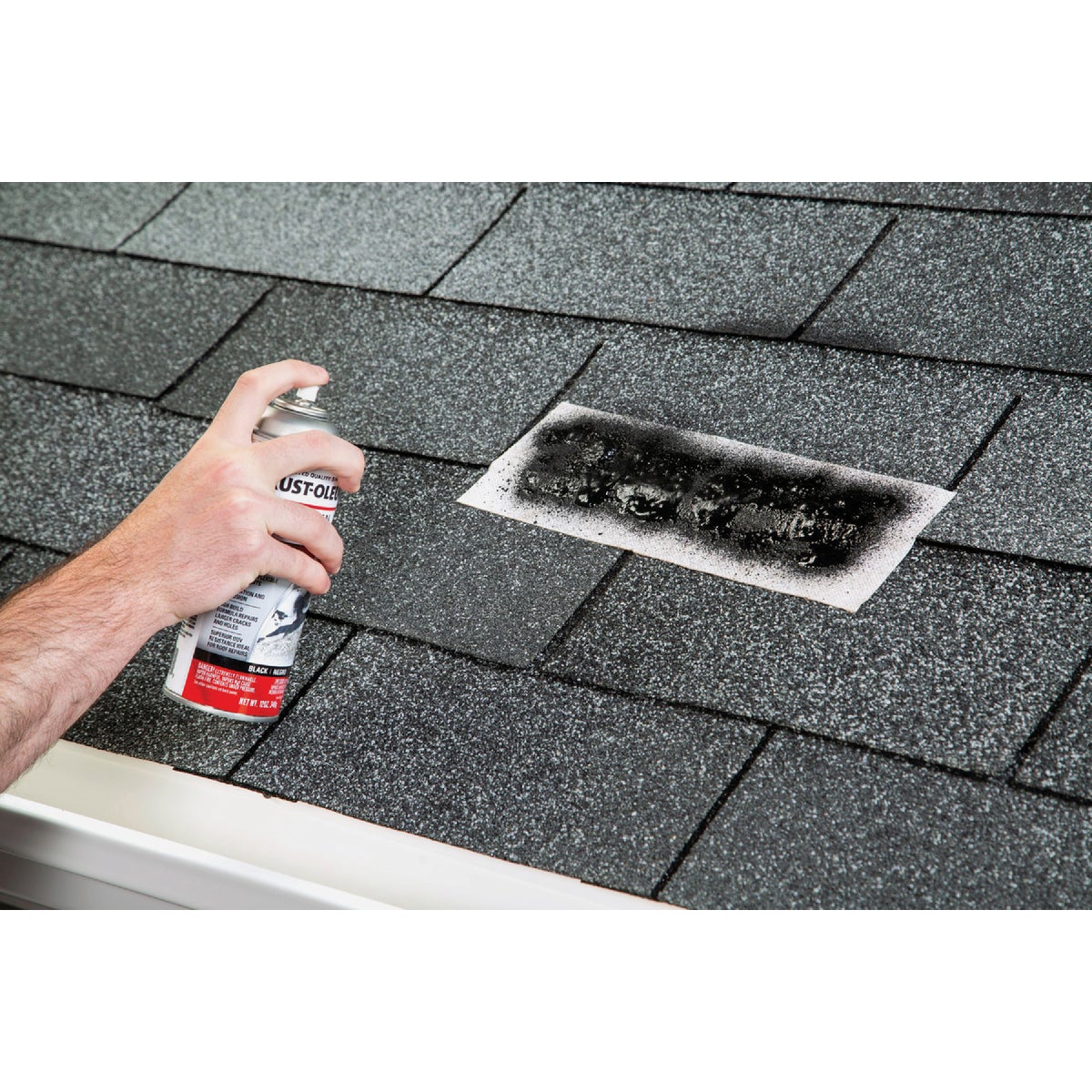 Rust-Oleum 13 Oz. Roofing Triple Thick Roof Patch & Sealer Black Spray Image 2