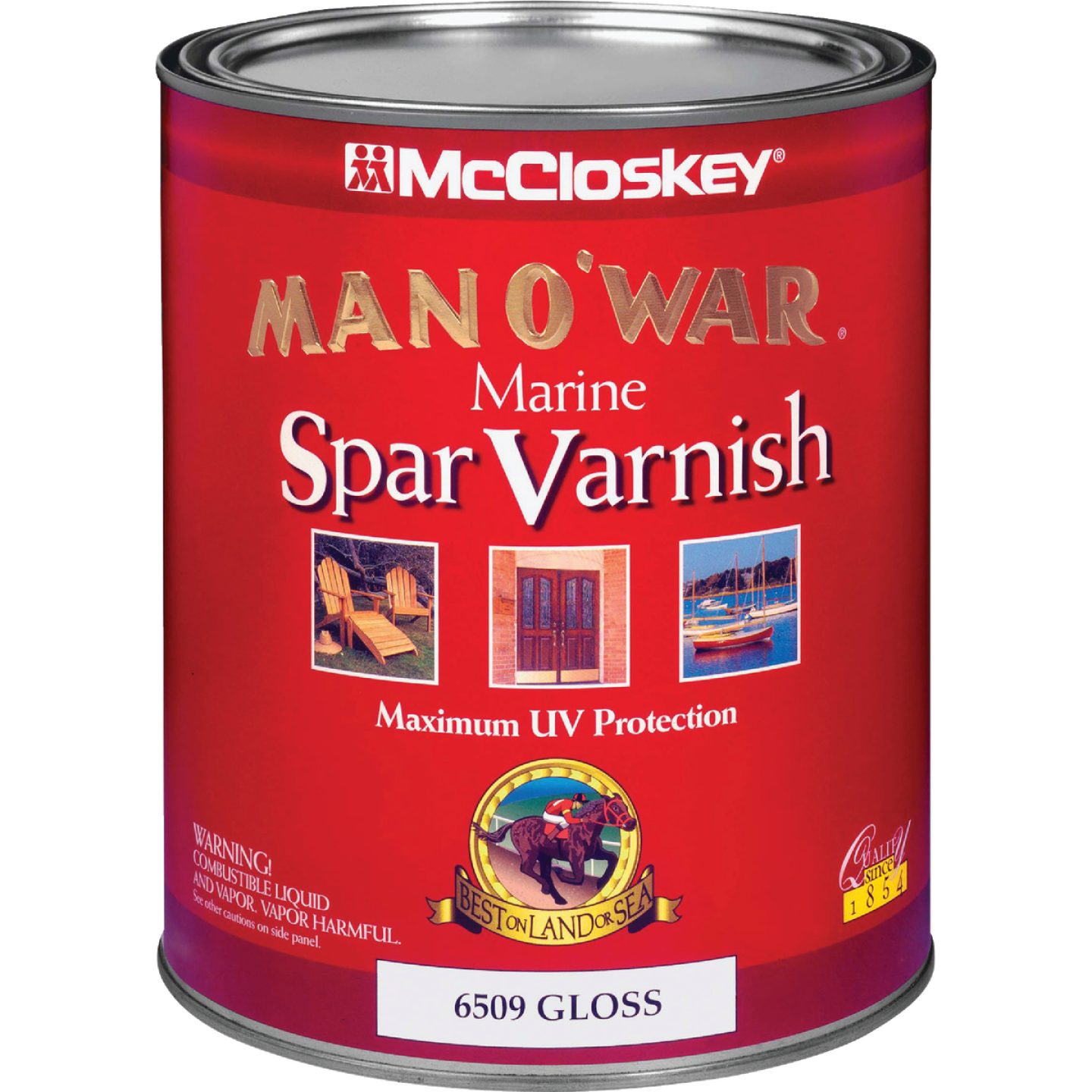 McCloskey Man O'War VOC Gloss Spar Interior & Exterior Varnish, Quart Image 1