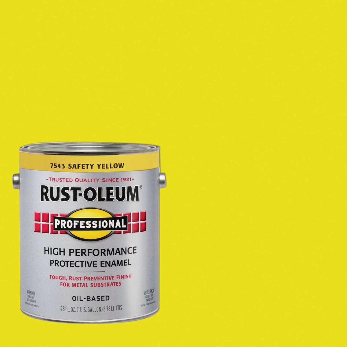 Rust-Oleum Professional DTM Industrial Enamel, Safety Yellow, 1 Gal.