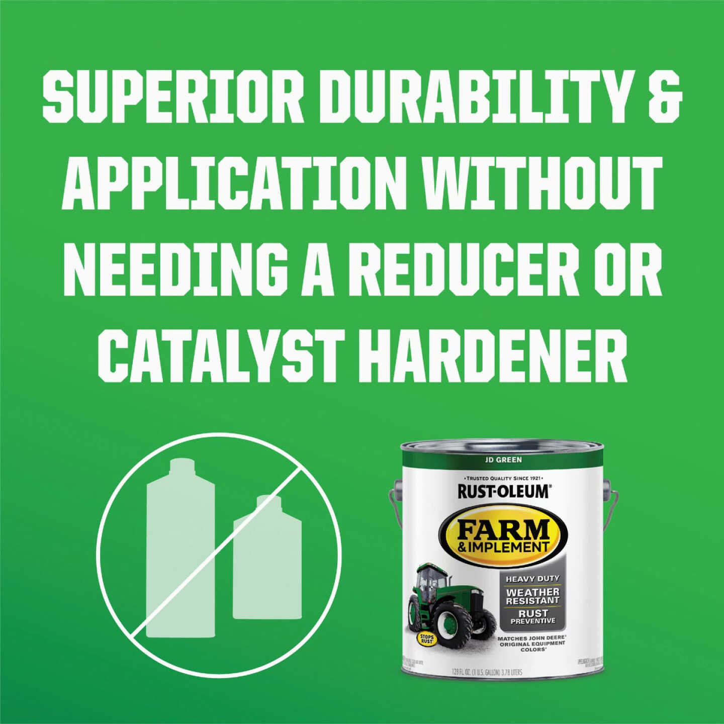 Rust-Oleum 1 Gallon JD Green Gloss Farm & Implement Enamel Image 4