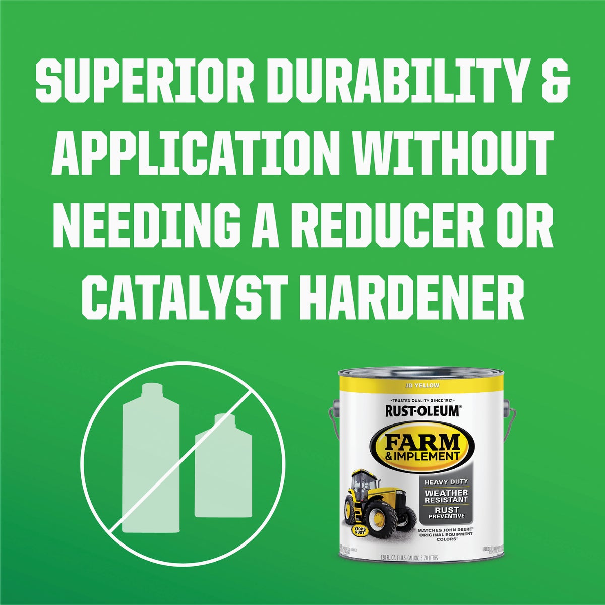 Rust-Oleum 1 Gallon JD Yellow Gloss Farm & Implement Enamel Image 5