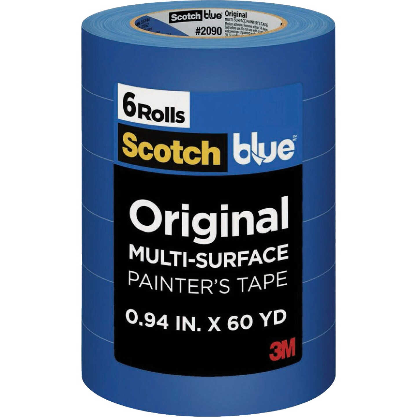 ScotchBlue 0.94 In. x 60 Yd. Original Painter's Tape (6 Roll) Image 1