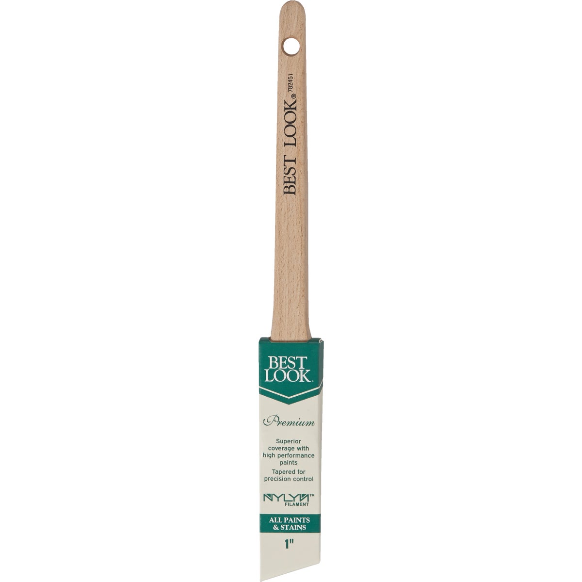 Best Look Premium 1 In. Thin Angle Nylyn Paint Brush Image 2