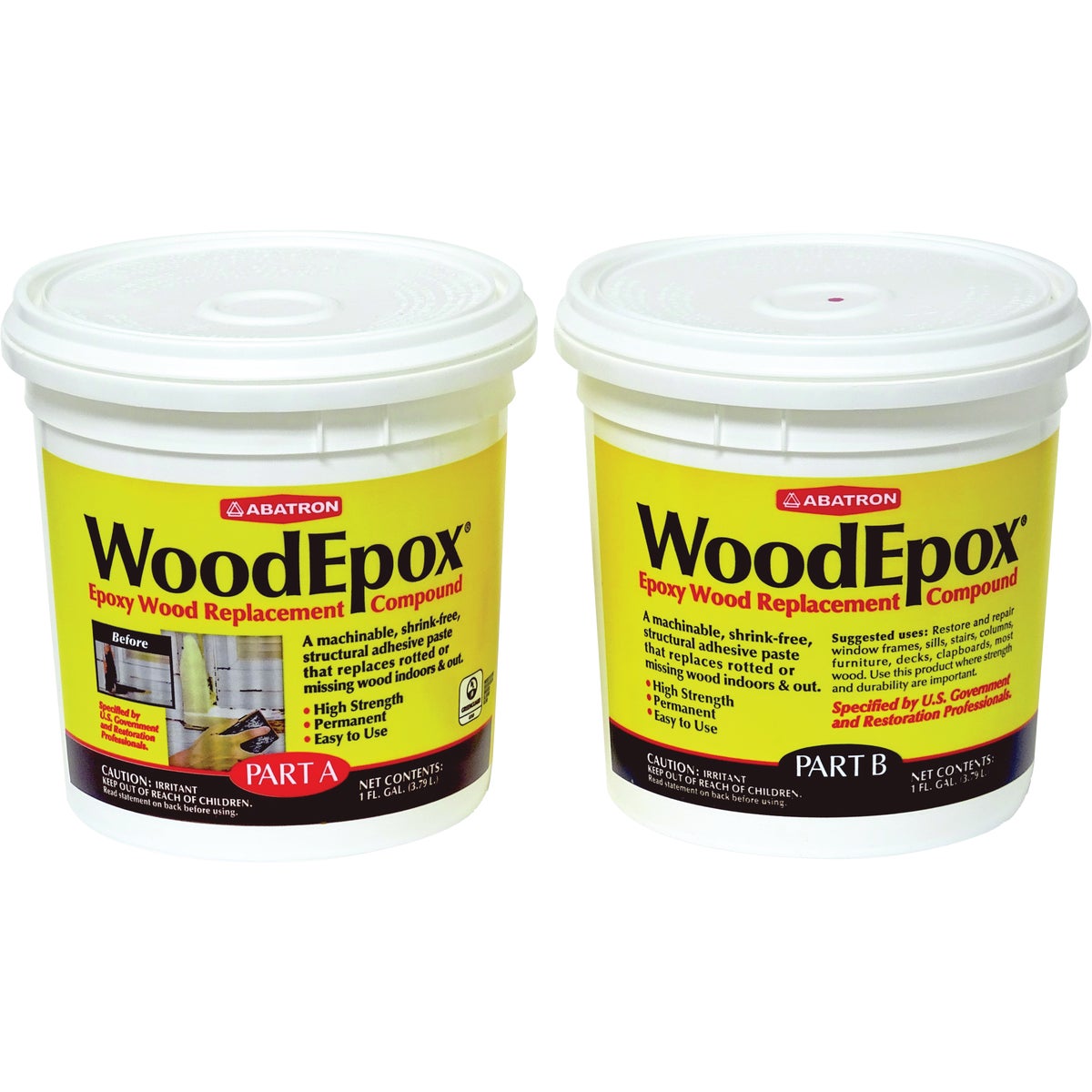 Abatron WoodEpox - Includes 1 Gal. Part A & 1 Gal. Part B Image 1