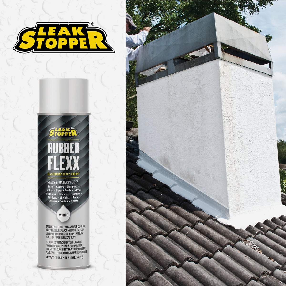 Black Jack Leak Stopper 15 Oz. White Rubber Flexx Spray Sealant Image 6