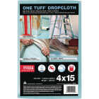 Trimaco One Tuff 4 Ft. x 15 Ft. Professional Grade Drop Cloth Image 1