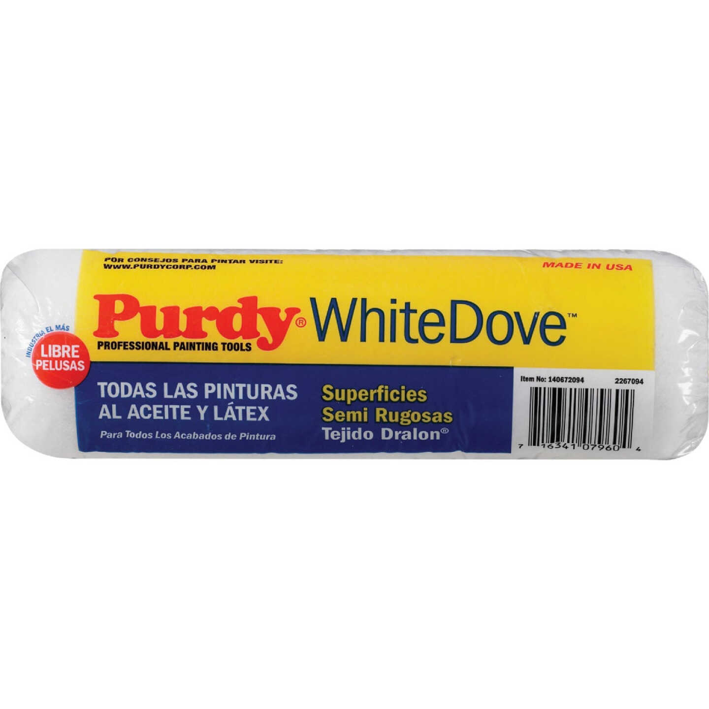 Purdy White Dove 9 In. x 3/4 In. Woven Fabric Roller Cover Image 6